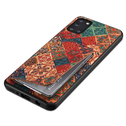 For Samsung Galaxy A70 Leather Case Card Slot Shock Absorbing Phone Cover