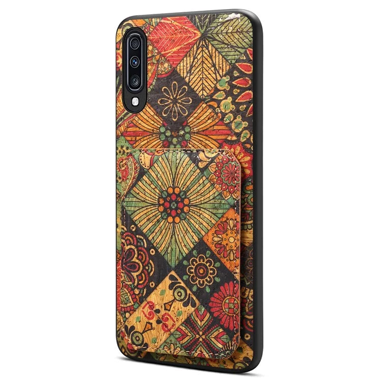 For Samsung Galaxy A70 Leather Case Card Slot Shock Absorbing Phone Cover