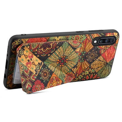 For Samsung Galaxy A70 Leather Case Card Slot Shock Absorbing Phone Cover