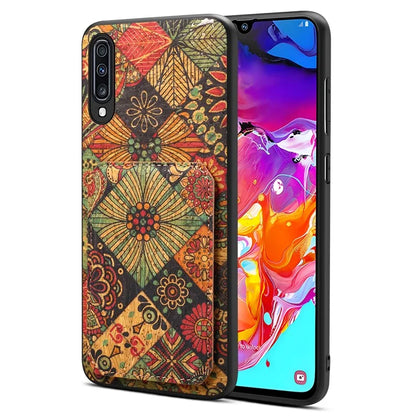 For Samsung Galaxy A70 Leather Case Card Slot Shock Absorbing Phone Cover
