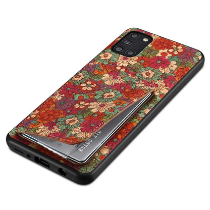 For Samsung Galaxy A70 Leather Case Card Slot Shock Absorbing Phone Cover