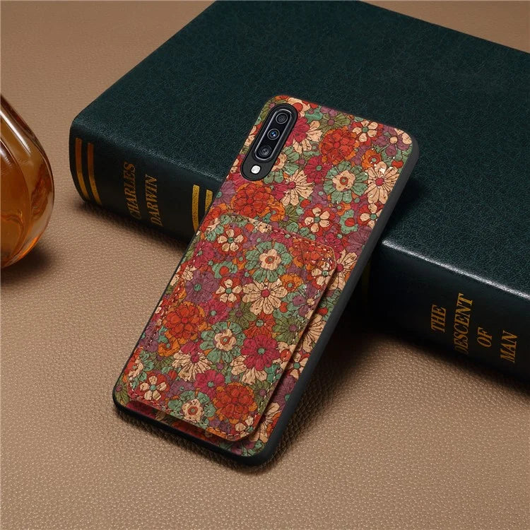 For Samsung Galaxy A70 Leather Case Card Slot Shock Absorbing Phone Cover