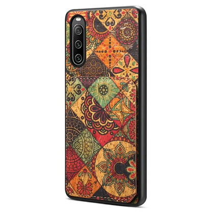 For Sony Xperia 10 IV 5G Phone Case Scratch-resistant Kickstand Flower Pattern Cover