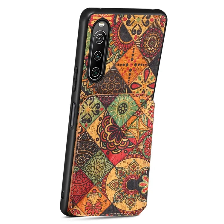 For Sony Xperia 10 IV 5G Phone Case Scratch-resistant Kickstand Flower Pattern Cover