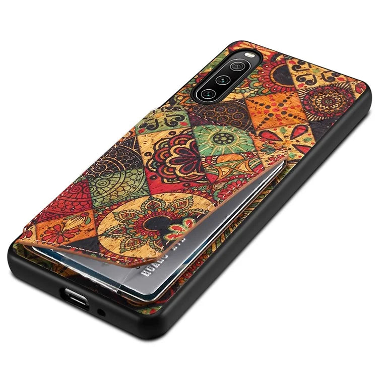 For Sony Xperia 10 IV 5G Phone Case Scratch-resistant Kickstand Flower Pattern Cover