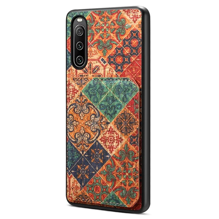 For Sony Xperia 10 IV 5G Phone Case Scratch-resistant Kickstand Flower Pattern Cover