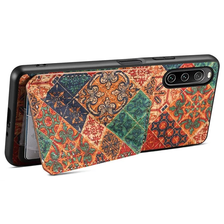 For Sony Xperia 10 IV 5G Phone Case Scratch-resistant Kickstand Flower Pattern Cover