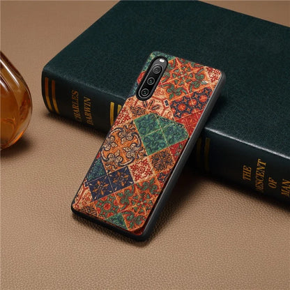 For Sony Xperia 10 IV 5G Phone Case Scratch-resistant Kickstand Flower Pattern Cover