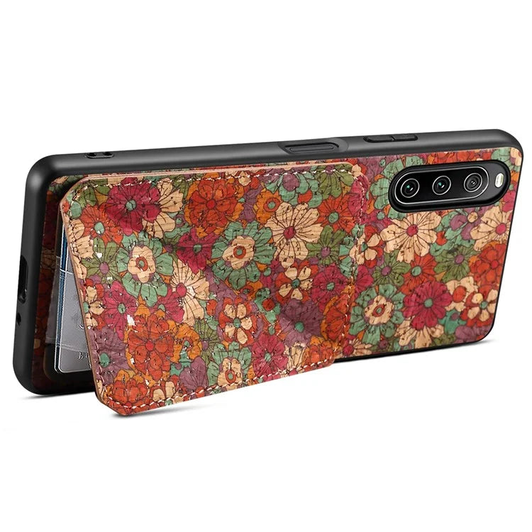 For Sony Xperia 10 IV 5G Phone Case Scratch-resistant Kickstand Flower Pattern Cover