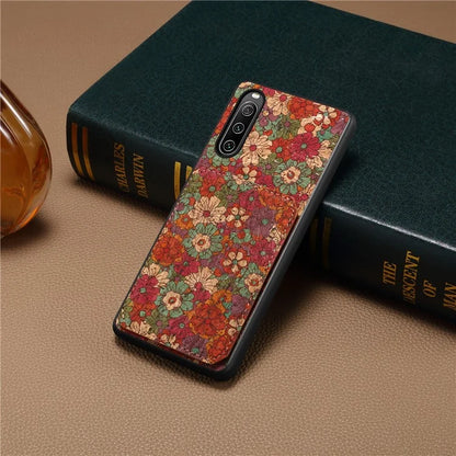 For Sony Xperia 10 IV 5G Phone Case Scratch-resistant Kickstand Flower Pattern Cover