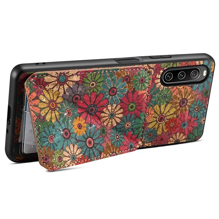 For Sony Xperia 10 IV 5G Phone Case Scratch-resistant Kickstand Flower Pattern Cover