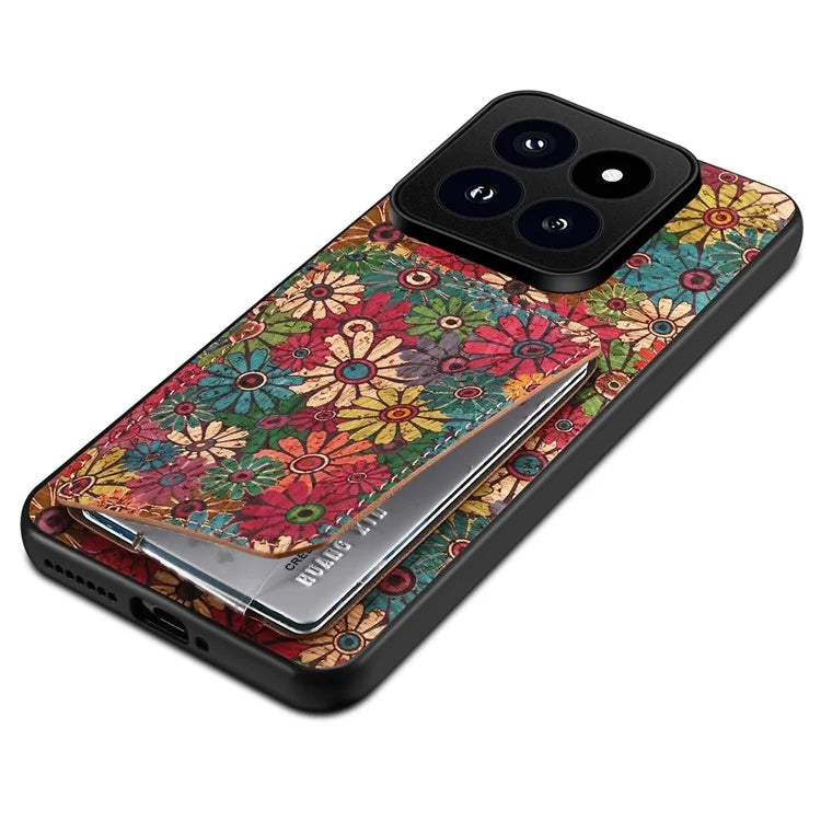 For Xiaomi 14 Pro Cell Phone Case Kickstand Card Holder Leather Drop Protection Cover