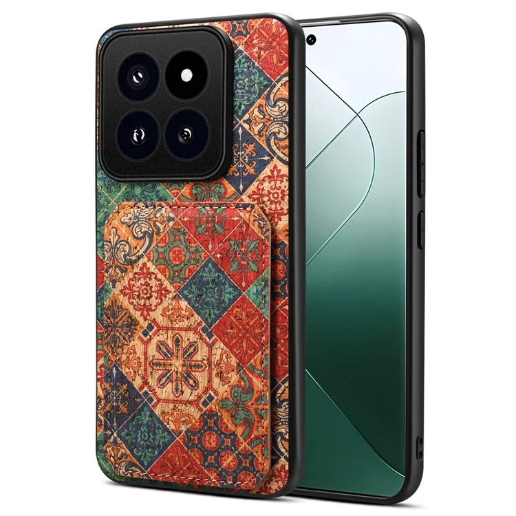 For Xiaomi 14 Pro Cell Phone Case Kickstand Card Holder Leather Drop Protection Cover