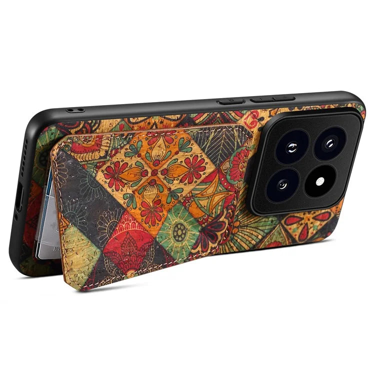 For Xiaomi 14 Pro Cell Phone Case Kickstand Card Holder Leather Drop Protection Cover
