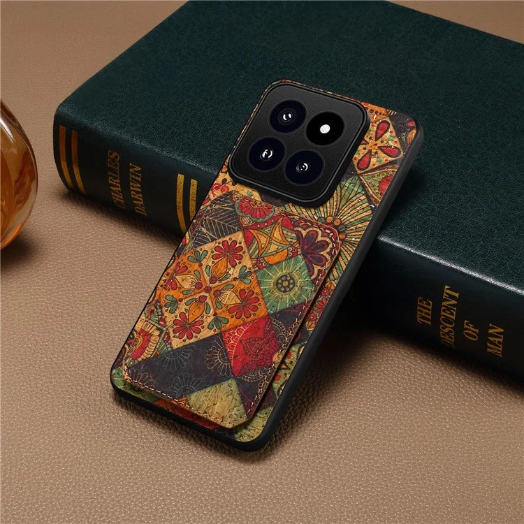 For Xiaomi 14 Pro Cell Phone Case Kickstand Card Holder Leather Drop Protection Cover