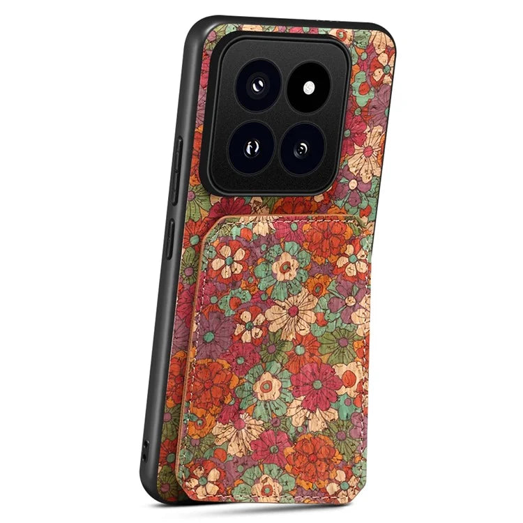 For Xiaomi 14 Pro Cell Phone Case Kickstand Card Holder Leather Drop Protection Cover