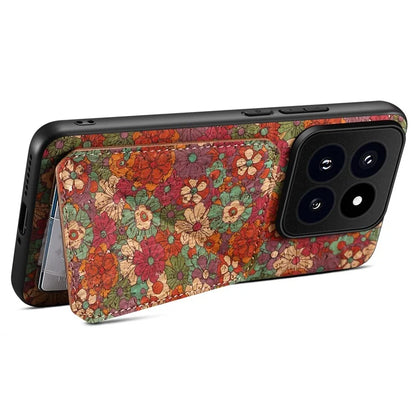 For Xiaomi 14 Pro Cell Phone Case Kickstand Card Holder Leather Drop Protection Cover