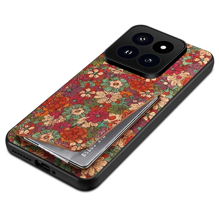 For Xiaomi 14 Pro Cell Phone Case Kickstand Card Holder Leather Drop Protection Cover