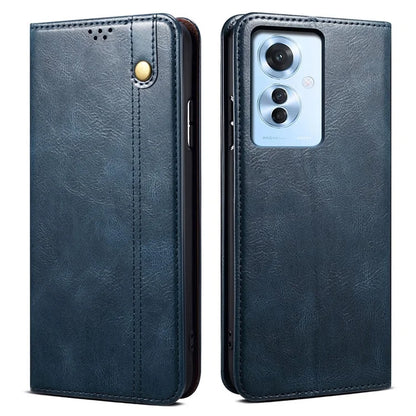 For Oppo Reno11 F 5G / F25 Pro 5G Case Waxy Crazy Horse Texture Card Holder Phone Cover