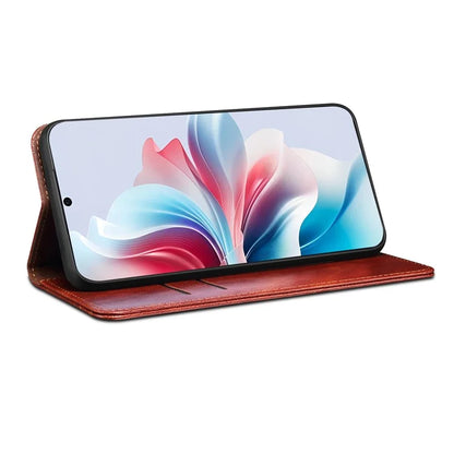 For Oppo Reno11 F 5G / F25 Pro 5G Case Waxy Crazy Horse Texture Card Holder Phone Cover