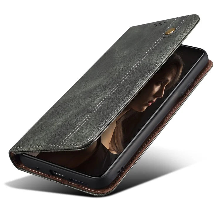For Oppo Reno11 F 5G / F25 Pro 5G Case Waxy Crazy Horse Texture Card Holder Phone Cover