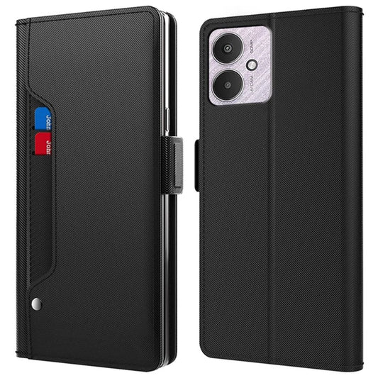 For Xiaomi Redmi 13C 5G Case Stand PU Leather Phone Cover with Mirror