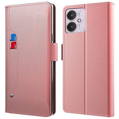 For Xiaomi Redmi 13C 5G Case Stand PU Leather Phone Cover with Mirror
