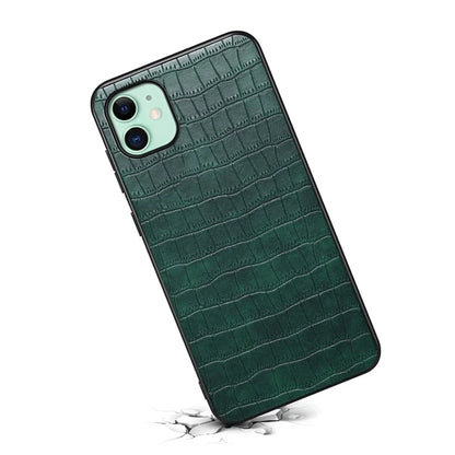 For iPhone 11 Shockproof Case PU+PC+TPU Phone Cover with Crocodile Texture