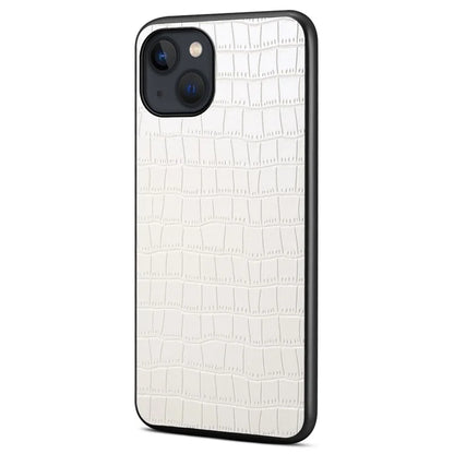 For iPhone 13 6.1 inch Phone Cover PU+PC+TPU Crocodile Textured Shock-Absorbent Back Case