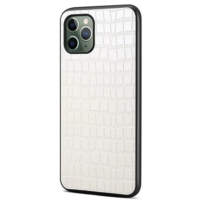 For iPhone 11 Pro Shockproof Case PU+PC+TPU Crocodile Textured Phone Back Protector