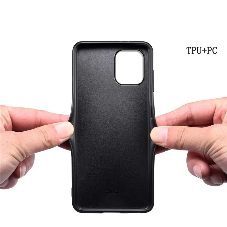 For iPhone 11 Pro Shockproof Case PU+PC+TPU Crocodile Textured Phone Back Protector