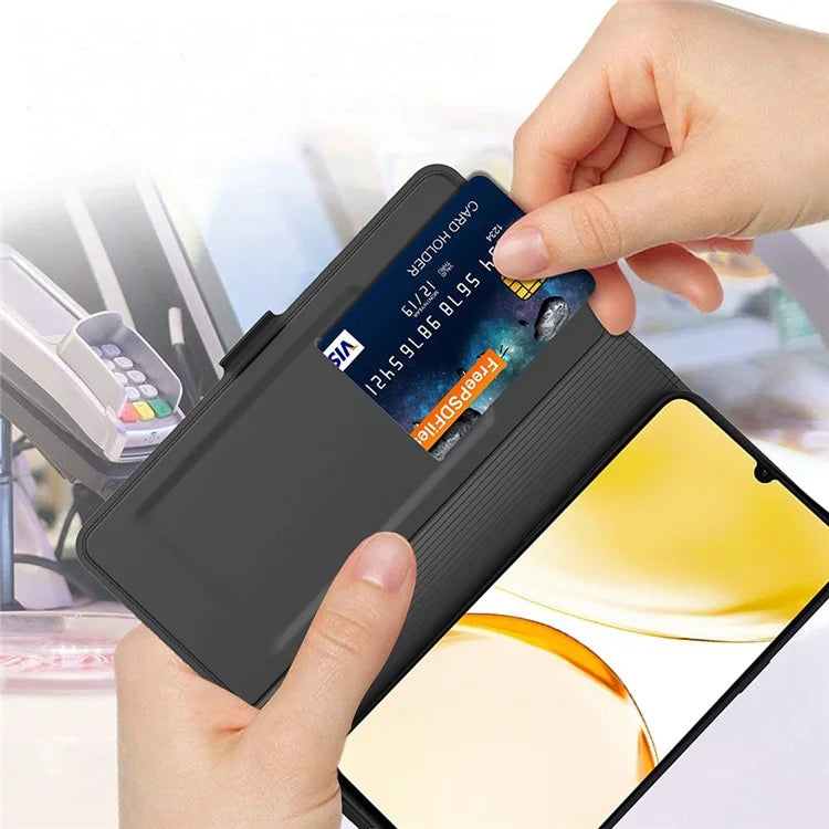 For Realme 12+ 5G Case Card Holder Folding Stand PU Leather Phone Cover