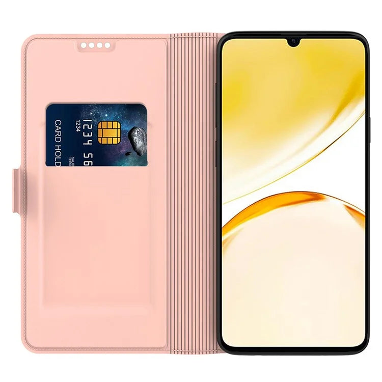 For Realme C67 4G Cell Phone Cases Card Holder Adjustable Stand PU Leather Cover