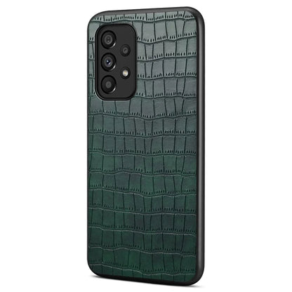 For Samsung Galaxy A53 5G Shockproof Cases Crocodile Textured Leather+PC+TPU Phone Case