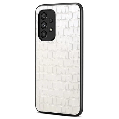 For Samsung Galaxy A53 5G Shockproof Cases Crocodile Textured Leather+PC+TPU Phone Case