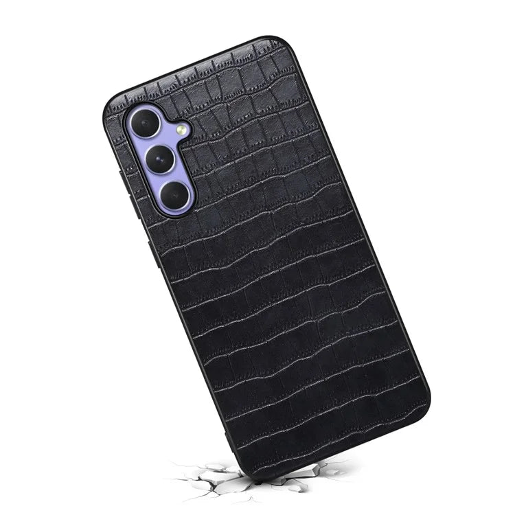 For Samsung Galaxy A55 5G Protective Cases Crocodile Textured Hybrid Phone Case