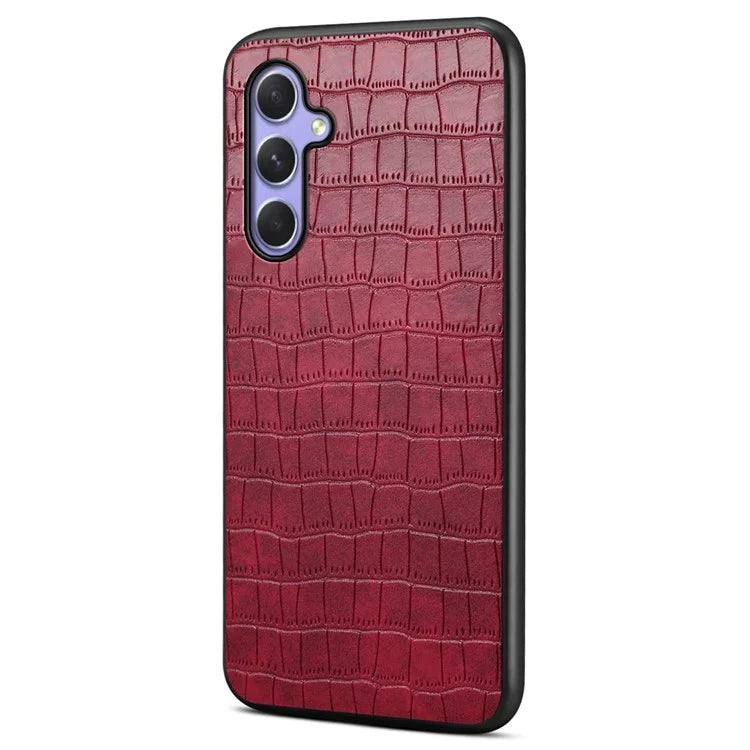 For Samsung Galaxy A55 5G Protective Cases Crocodile Textured Hybrid Phone Case