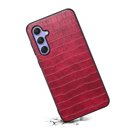 For Samsung Galaxy A55 5G Protective Cases Crocodile Textured Hybrid Phone Case