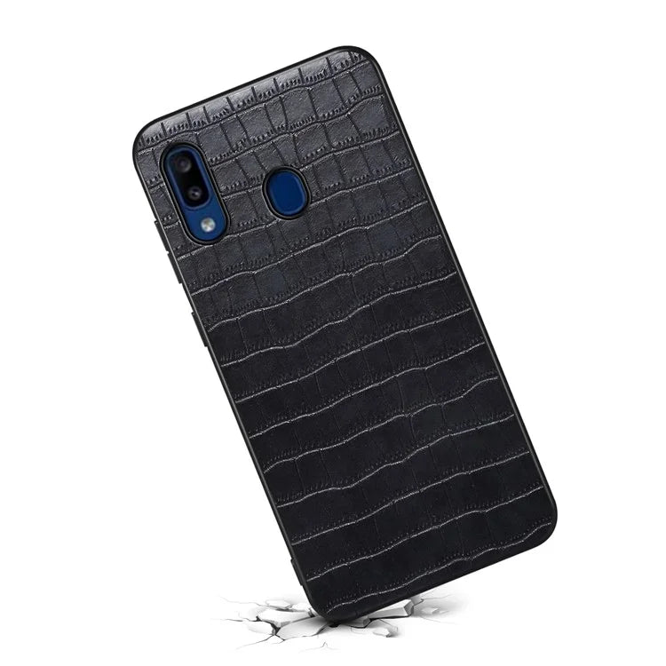 For Samsung Galaxy A20 / A30 Cases Crocodile Textured PU+PC+TPU Phone Cover