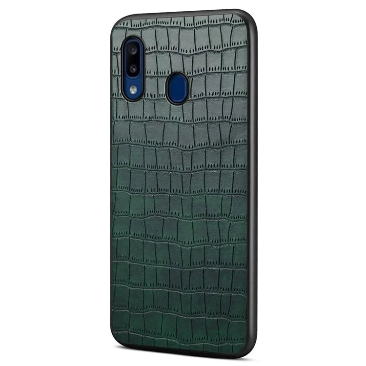 For Samsung Galaxy A20 / A30 Cases Crocodile Textured PU+PC+TPU Phone Cover