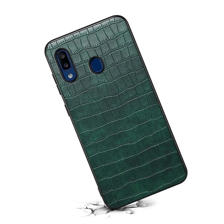 For Samsung Galaxy A20 / A30 Cases Crocodile Textured PU+PC+TPU Phone Cover