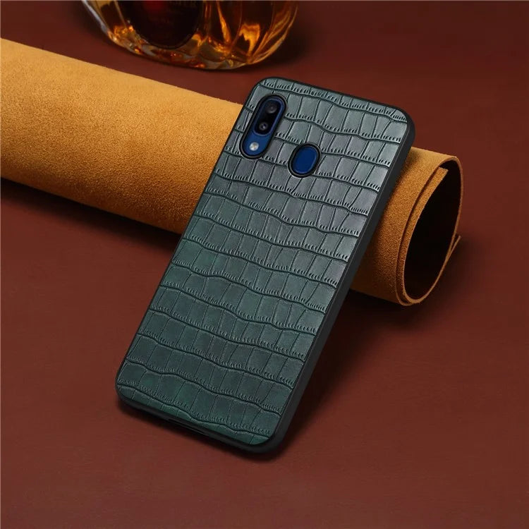 For Samsung Galaxy A20 / A30 Cases Crocodile Textured PU+PC+TPU Phone Cover