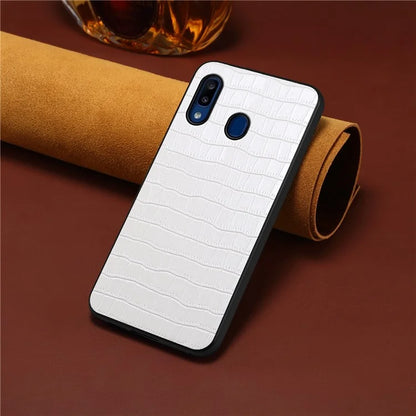For Samsung Galaxy A20 / A30 Cases Crocodile Textured PU+PC+TPU Phone Cover