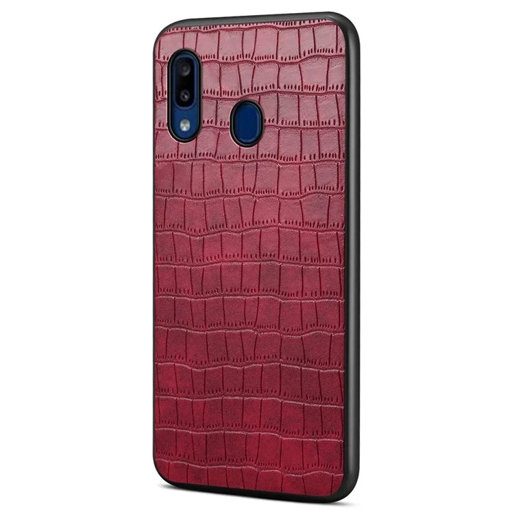 For Samsung Galaxy A20 / A30 Cases Crocodile Textured PU+PC+TPU Phone Cover