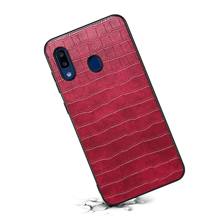 For Samsung Galaxy A20 / A30 Cases Crocodile Textured PU+PC+TPU Phone Cover