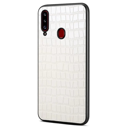 For Samsung Galaxy A20s Cases Crocodile Textured Leather Covered Protective Phone Shell