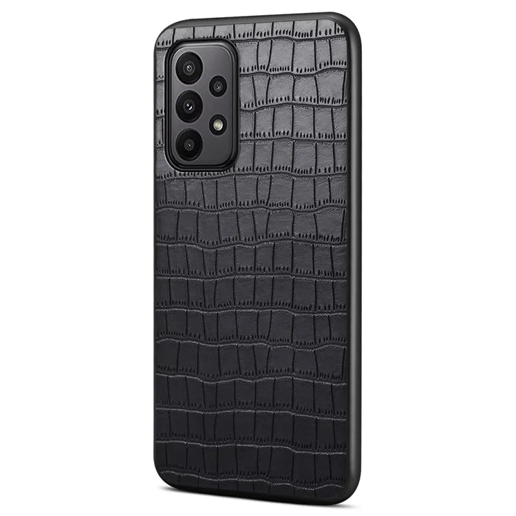 For Samsung Galaxy A23 4G / A23 5G (Global Version) Cases Crocodile Textured Leather Hybrid Phone Protector