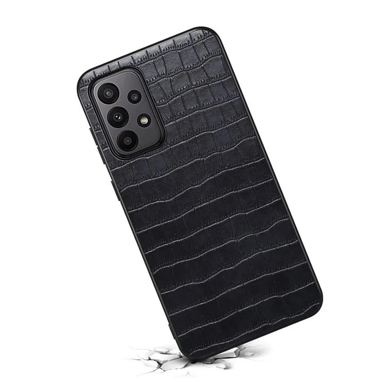 For Samsung Galaxy A23 4G / A23 5G (Global Version) Cases Crocodile Textured Leather Hybrid Phone Protector