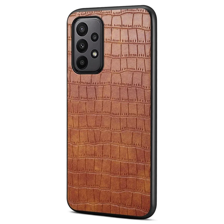 For Samsung Galaxy A23 4G / A23 5G (Global Version) Cases Crocodile Textured Leather Hybrid Phone Protector