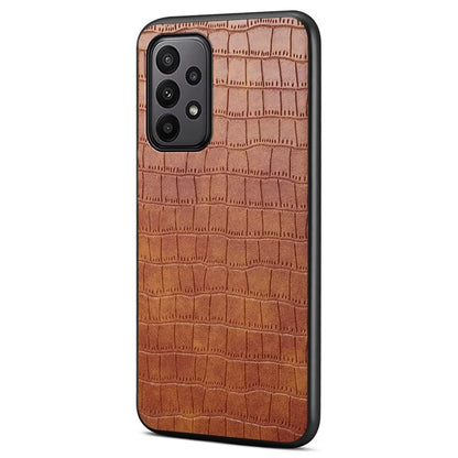 For Samsung Galaxy A23 4G / A23 5G (Global Version) Cases Crocodile Textured Leather Hybrid Phone Protector